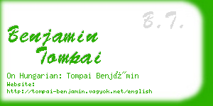 benjamin tompai business card